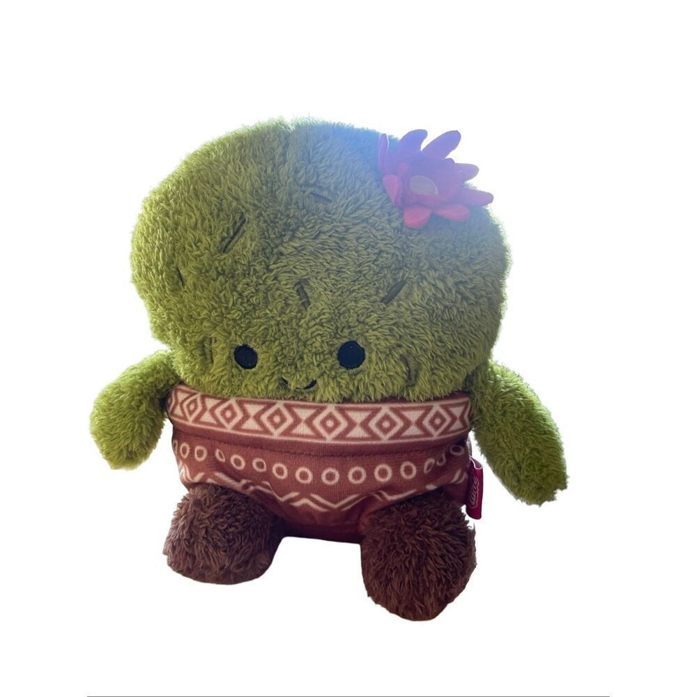 BumBumz Green Brown Pink RodeoBumz Colleen Cactus Bean Plush Stuffed Toy 7"